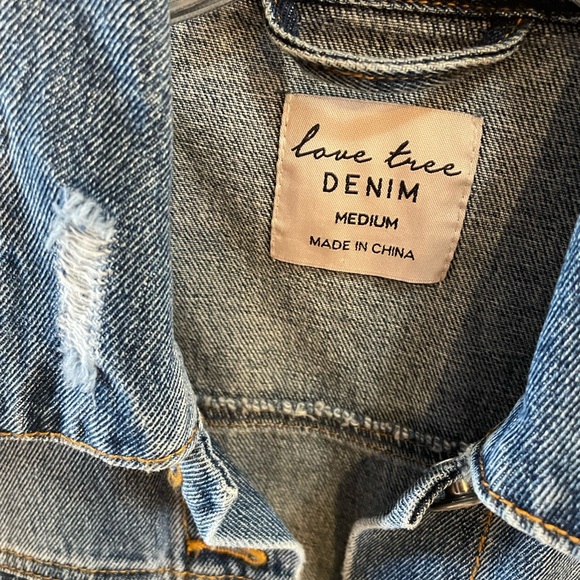 Love Tree Medium Blue Denim Jacket - Picture 4 of 8